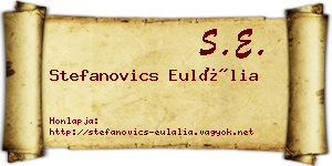 Stefanovics Eulália névjegykártya